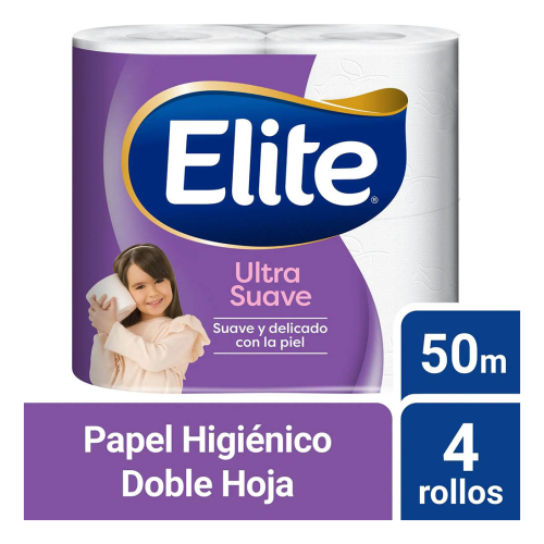 PAPEL HIGIENICO 4 ROLLOS 50 MTS ELITE 