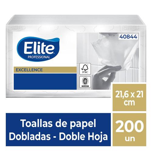 TOALLA PAPEL INTERF D/H 200 UN ELITE 40844  #205