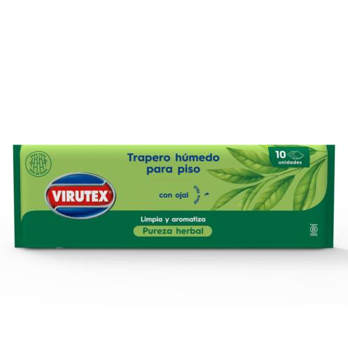 TRAPERO HUMEDO PISO PUREZA HERBAL 10 UN VIRUTEX 1102354 #188